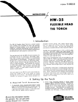 ESAB Linde HW-25 Flexible Head Tig Torch Troubleshooting instruction