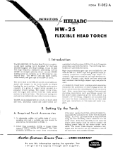 ESAB Heliarc HW-25 Flexible Head Torch Troubleshooting instruction