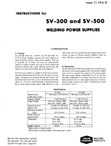 ESAB SV-300 and SV-500 Welding Power Supplies Troubleshooting instruction