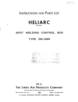 ESAB Heliarc Spot Welding Control Box Type DM-1289 User manual