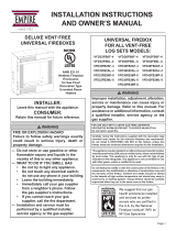 American Hearth Jefferson Deluxe Firebox (VFD_FB) Owner's manual
