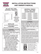 White Mountain Hearth Jefferson Deluxe Firebox (VFD_FB) Owner's manual