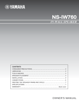 Yamaha NS-IW760 In-Wall Speaker User manual