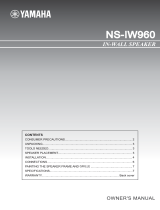 Yamaha NS-IW960 User manual
