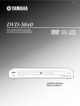 Yamaha DVD-S840 User manual