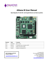 Diamond Systems Athena III PC/104 User manual