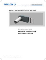 Airflow Unohab external wall insulation vent kit Operating instructions