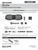 Sharp Sharp® GX-BT9 Portable 100W Bluetooth Boom Box User manual
