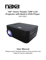 Naxa 150″ Home Theater LCD Projector NVP-2500 User manual