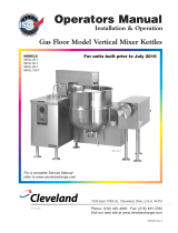 Cleveland SE55362 R5 (Mixer Vertical Gas) User manual