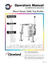 Cleveland SE95008-1 R6 (Kettle Table Top Direct Steam) User manual