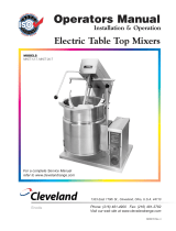 Cleveland SE95015 R4 (Mixer Table Top Electric) User manual