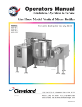 Cleveland SE55362 R5 (Mixer Vertical Gas) User manual