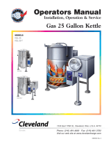 Cleveland SE95052 R3 (Kettle 25G Gas) User manual