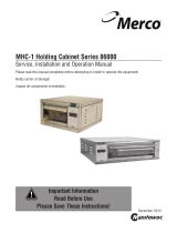 Merco Products Holding Cabinet (MHC-1) Operating instructions