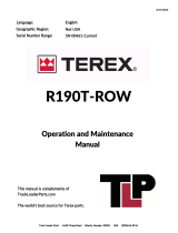 Terex R190T-ROW Operation and Maintenance Manual