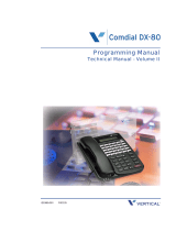 Vertical Comdial DX-80 Technical Manual