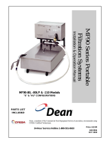 Dean Portable Filters MF90 Series Installation & Operation Manual