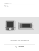 Vents Automatic control systems for AHU th-Tune (A17) and pGD1 (A18) User manual