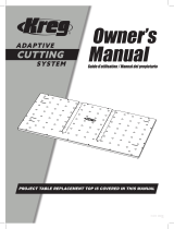 Kreg Adaptive Cutting System Project Table Replacement Top User manual