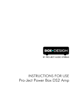 Pro-Ject Power Box DS2 Amp User manual