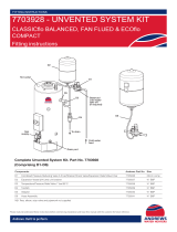 andrews Unvented kit CLASSICflo, BALANCED, FANFLUED and ECOflo COMPACT Fitting Instructions