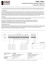 OSD Audio TSM8 Owner's manual