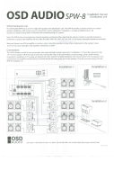 OSD Audio SPW-8 Owner's manual