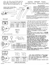 Sargent 4200 Series Crimp Tool Operating instructions
