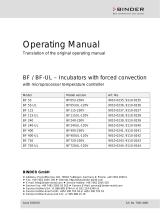 Binder BF 400 Operating instructions