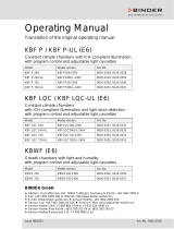 Binder KBF P 720 Operating instructions