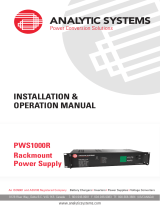 Analytic Systems PWS1000R-220-48 Owner's manual