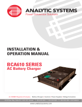 Analytic Systems BCA610-110-12 Battery Charger Owner's manual