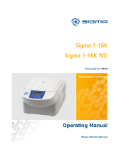 Sigma 1-16K IVD Operating instructions