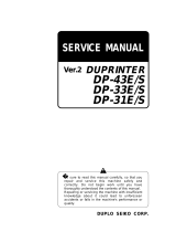Duplo Duprinter DP-33E User manual