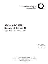 Lucent Technologies Metropolis AMU 1m/1o Applications And Planning Manual