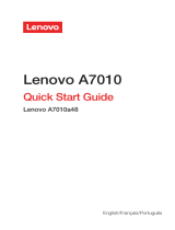 Lenovo A7010 Quick start guide