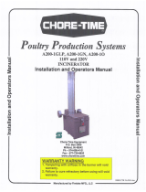 Chore-Time A200-1GLP, A200-1GN, A200-1O 110V and 220V Incinerator Installation and Operators Instruction Manual