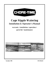 Chore-Time MW1294A Cage Nipple Watering Installation and Operators Instruction Manual