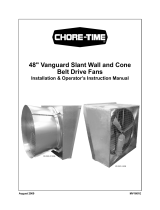 Chore-Time MV1601E 48-Inch Vanguard Slant Wall and Cone Belt Drive Fans Installation and Operators Instruction Manual