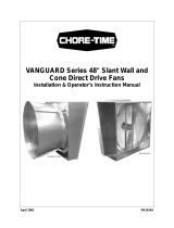 Chore-Time MV1624A 48-Inch Vanguard Series Slant Wall and Cone Direct Drive Fans Installation and Operators Instruction Manual