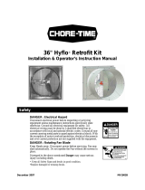 Chore-Time MV1902B 36-Inch HYFLO® Retrofit Kit Installation and Operators Instruction Manual