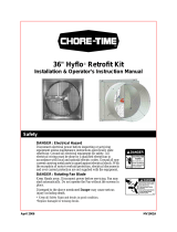 Chore-Time MV1902A 36-Inch HYFLO® Retrofit Kit Installation and Operators Instruction Manual