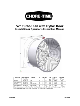 Chore-Time MV1864E 52-Inch TURBO® Fan Installation and Operators Instruction Manual