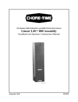Chore-Time Linear Lift 800 Installation and Operators Instruction Manual