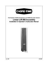 Chore-Time MV1083B LINEAR-LIFT™ 800 Installation and Operators Instruction Manual