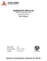 ADLINK Technology NuDAQ PCI-9812 User manual