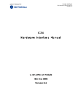 Motorola Mobility C24 CDMA 1X User manual