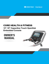 Core Health & Fitness StarTrac Stairmaster 15” Capacitive Touch OpenHub Embedded Console Owner's manual