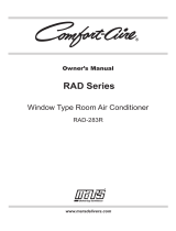 COMFORT-AIRE Room Air RAD-283R Owner's manual